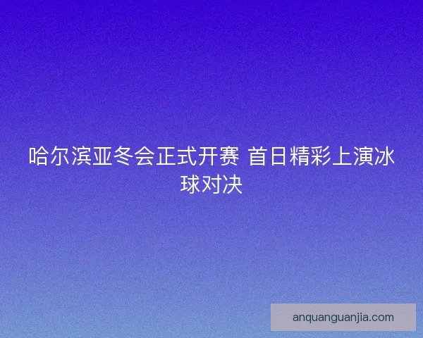 哈尔滨亚冬会正式开赛 首日精彩上演冰球对决